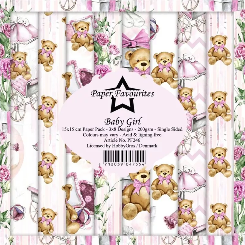 Baby Girl 6"x6" Paper Pack Paper Favourites