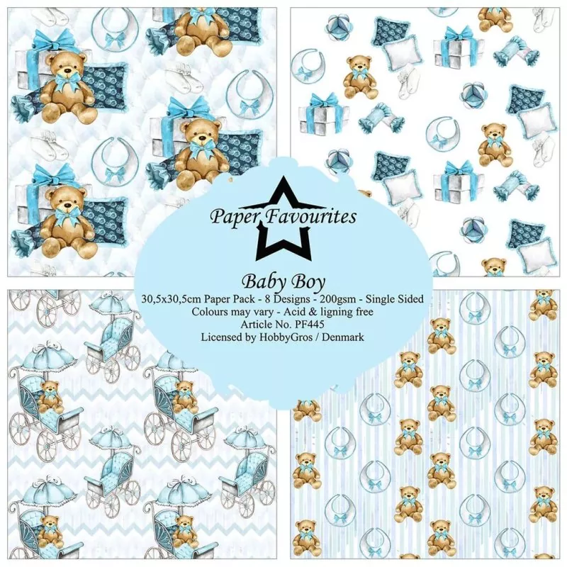 Baby Boy 12"x12" Paper Pack Paper Favourites 2