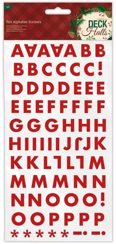 Papermania/Docraft felt alphabet stickers Rot