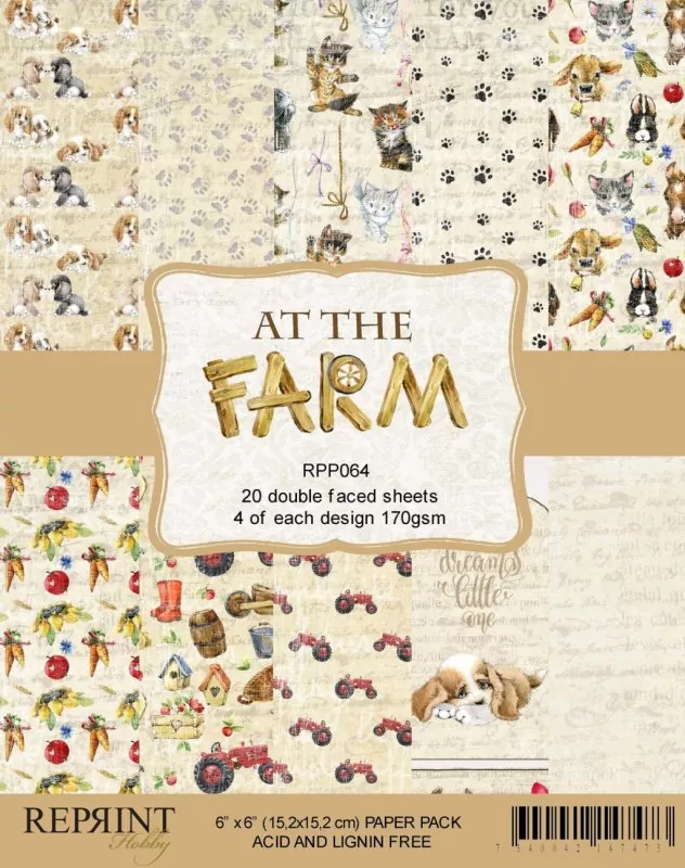 At the Farm collection 6x6 inch paper pack