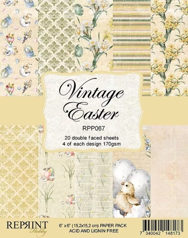 Vintage Easter collection 6x6 inch paper pack