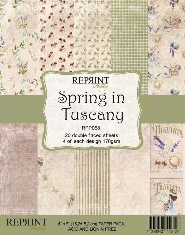Spring in Tuscany collection 6x6 inch paper pack