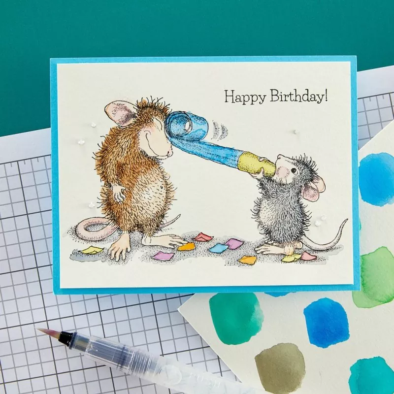 House-Mouse Party Time! Spellbinders Gummistempel 3