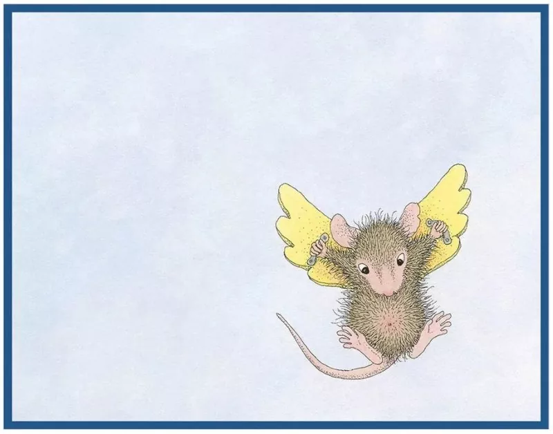House-Mouse Flying to See You Spellbinders Gummistempel 2
