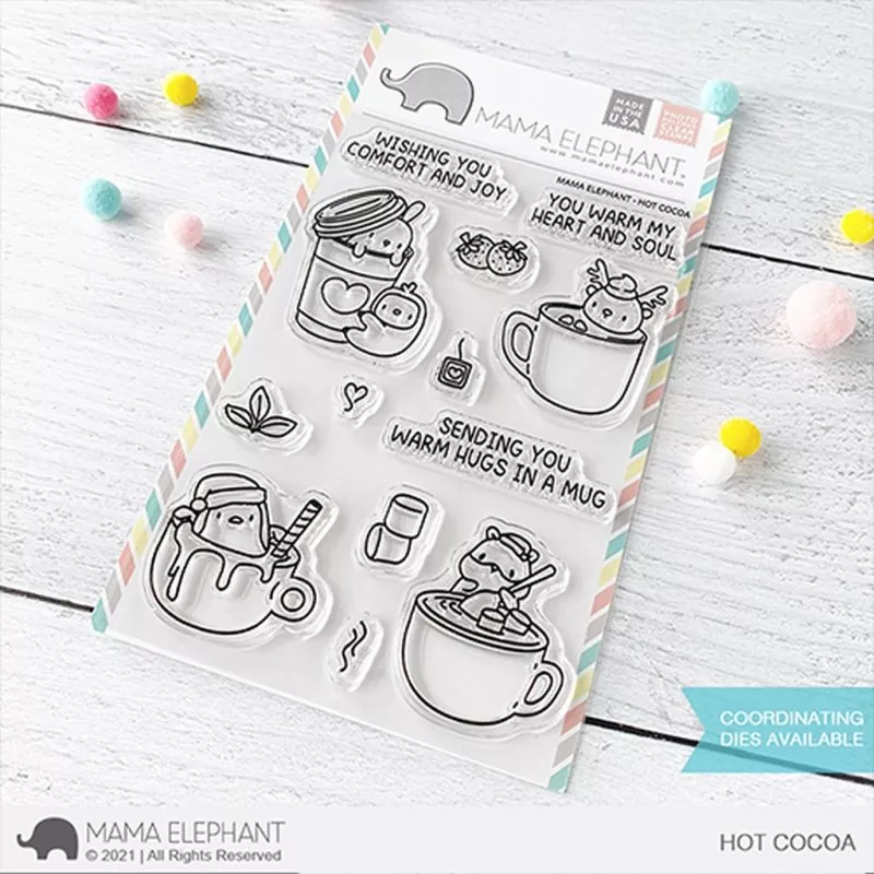 Hot Cocoa Clear Stamps Mama Elephant