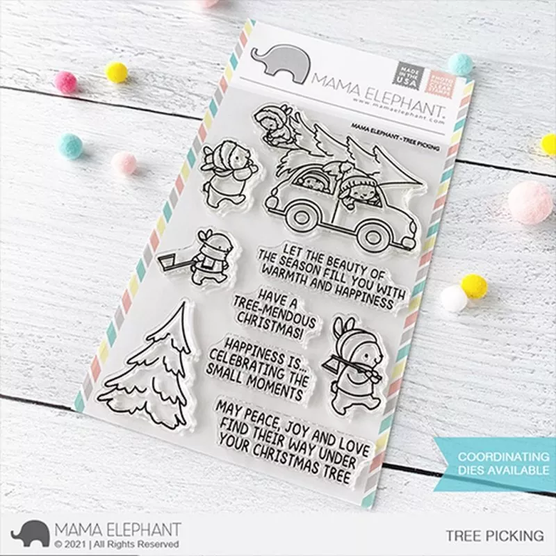 Tree Picking Clear Stamps Stempel Mama Elephant