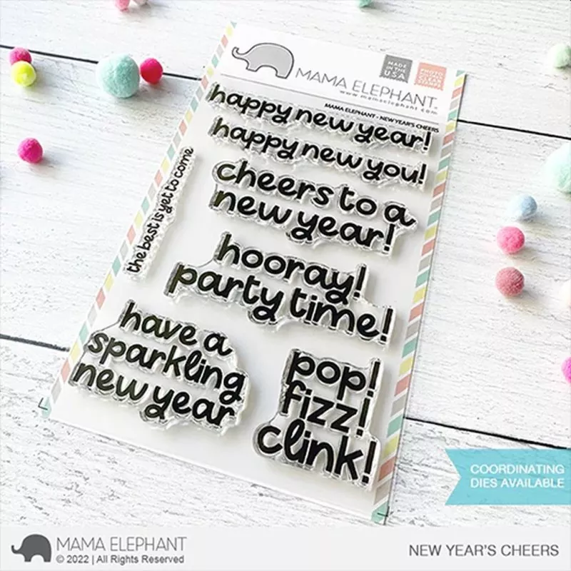 New Year's Cheers Clear Stamps Stempel Mama Elephant