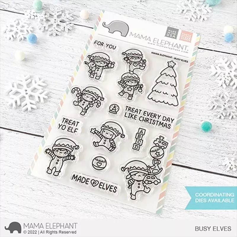 Busy Elves Clear Stamps Stempel Mama Elephant