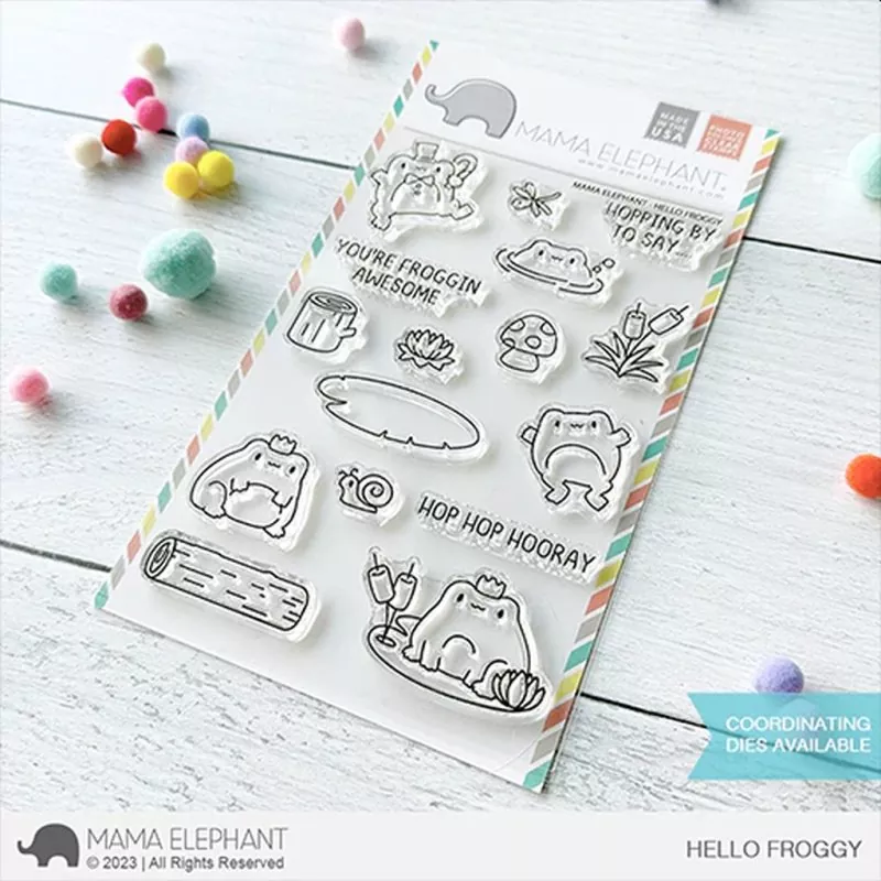 Hello Froggy Clear Stamps Stempel Mama Elephant