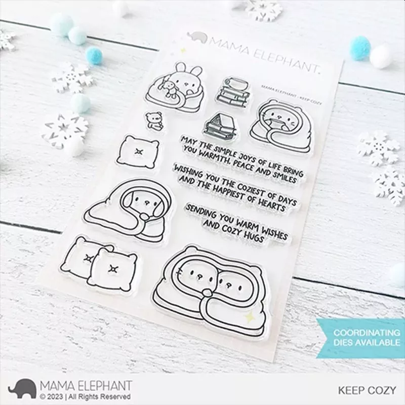 Keep Cozy Clear Stamps Stempel Mama Elephant