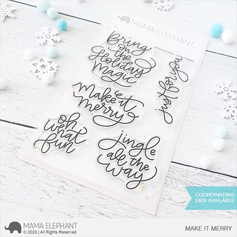 Make It Merry Clear Stamps Stempel Mama Elephant
