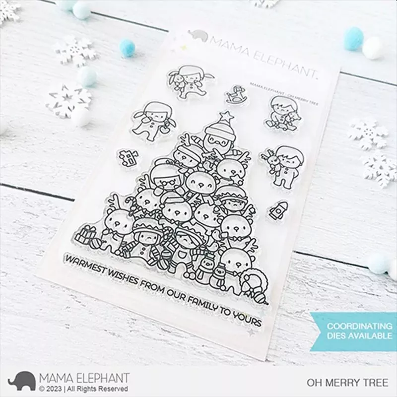 Oh Merry Tree Clear Stamps Stempel Mama Elephant