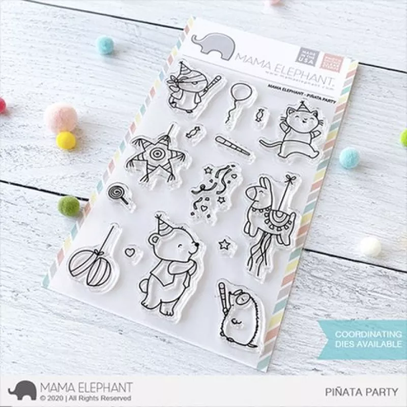 S PINATA PARTY Mama Elephant stamps