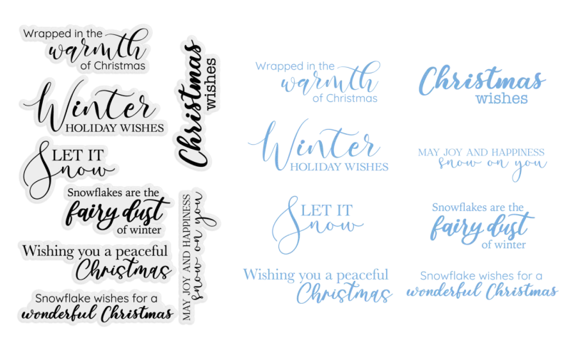 Winter's Sparkle - Winter Holiday Wishes stempel set crafters companion 1