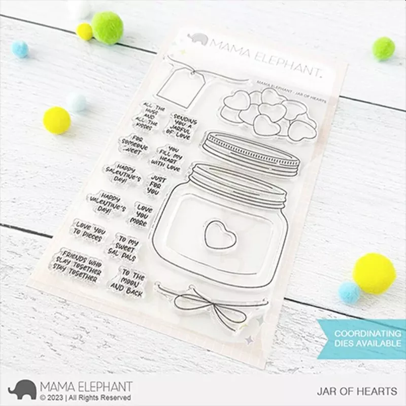 Jar of Hearts Clear Stamps Stempel Mama Elephant