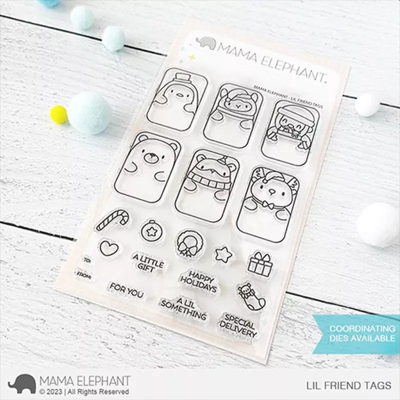 Lil Friend Tags Clear Stamps Stempel Mama Elephant