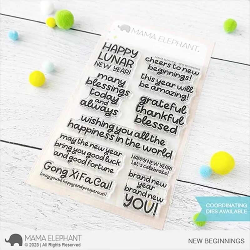 New Beginnings Clear Stamps Stempel Mama Elephant