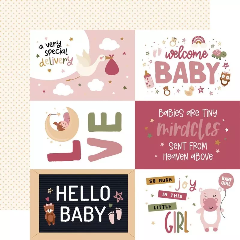 Echo Park Special Delivery Baby Girl 12x12 inch collection kit 7