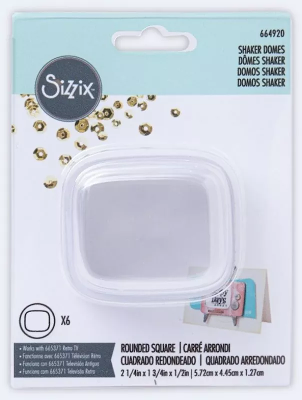 sizzix Rounded Square Shaker Domes
