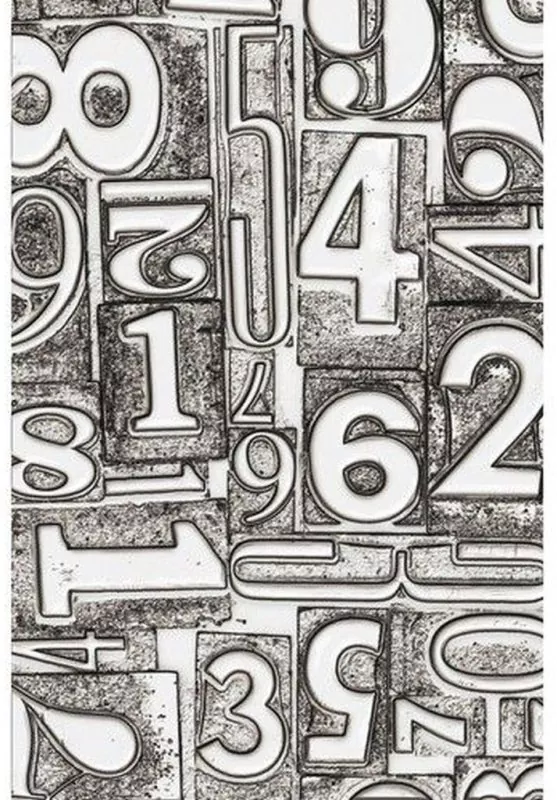 Numbered 3D Embossing Folder von Tim Holtz by Sizzix