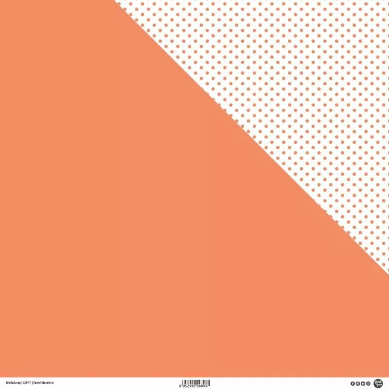 modascrap doppelseitiges Designpapier pastel Mandarin