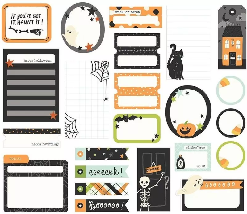 Spooky Nights Journal Bits Die Cut Embellishment Simple Stories 1