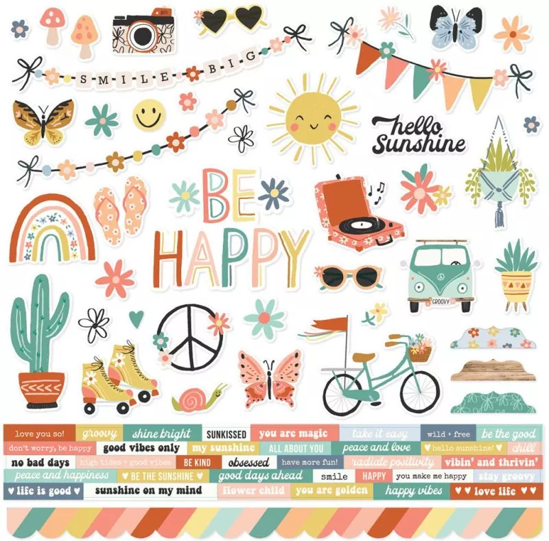 Simple Stories Boho Sunshine 12x12 inch collection kit 9