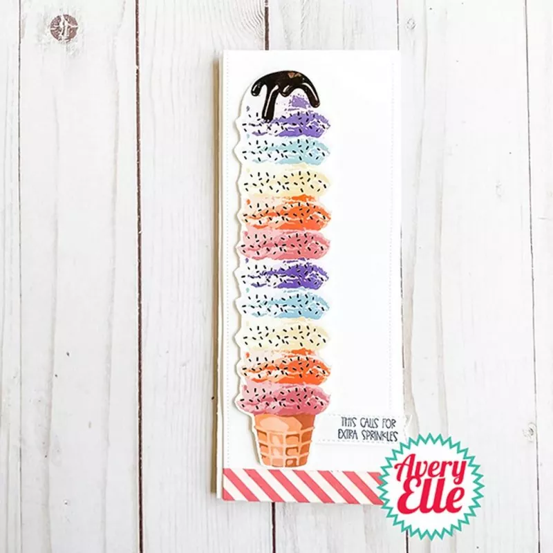 Layered Ice Cream avery elle clear stamps