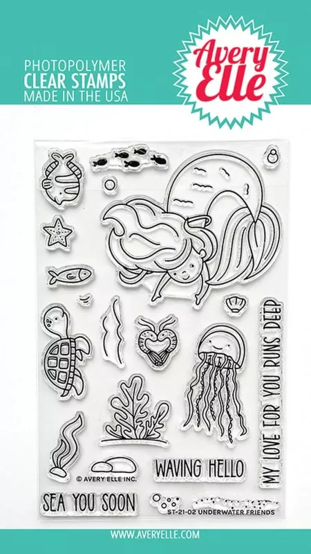 Underwater Friends avery elle clear stamps