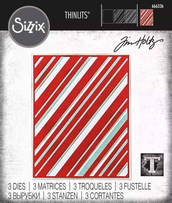 Layered Stripes Tim Holtz Thinlits Colorize Dies Sizzix