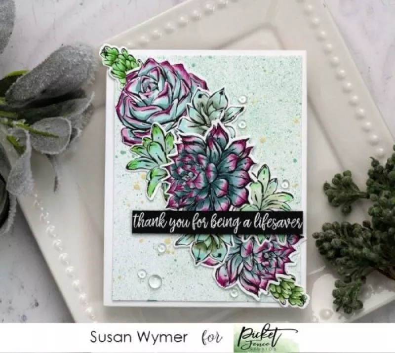SucculentBlossoms picket fence studios clearstamps 3