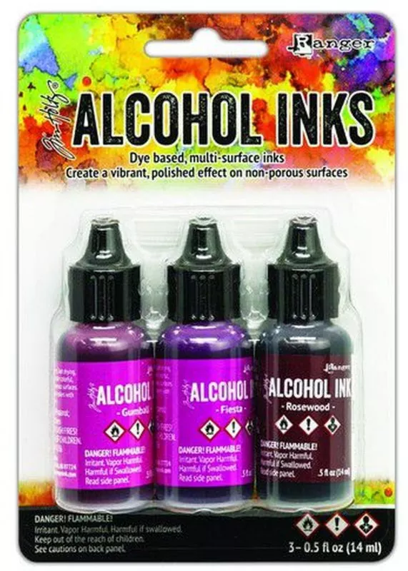 alcohol inks Pink/Red Spectrum tim holtz ranger 3set