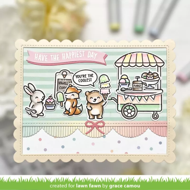Treat Cart Clear Stamps Lawn Fawn 5