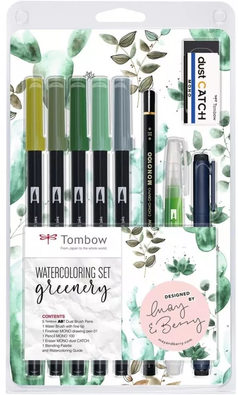 Tombow Watercoloring Set - Greenery