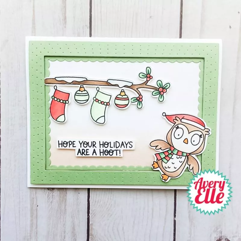 Happy Owlidays avery elle clear stamps 1