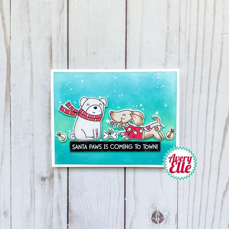 Santa Paws avery elle clear stamps