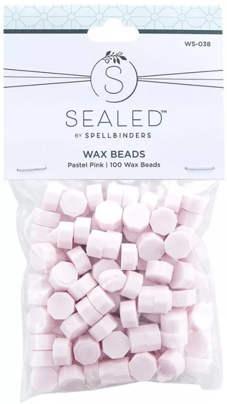 Wax Seal Beads Set Pastel Pink Siegelwachs Spellbinders
