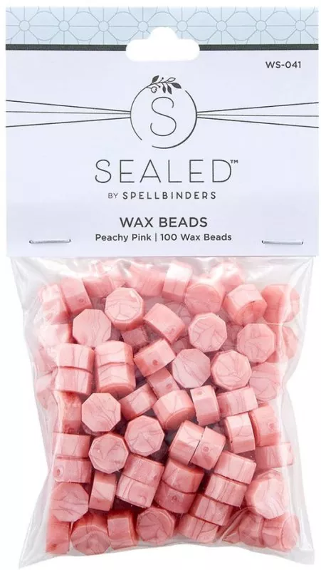 Wax Seal Beads Set Peachy Pink Siegelwachs Spellbinders