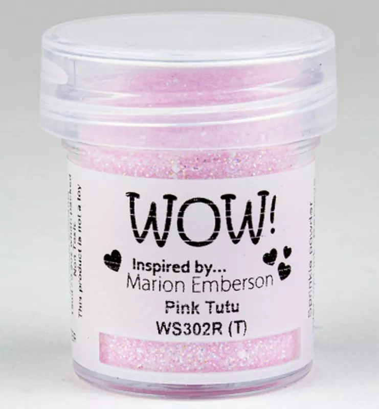 wow embossing glitter marion emberson Pink Tutu
