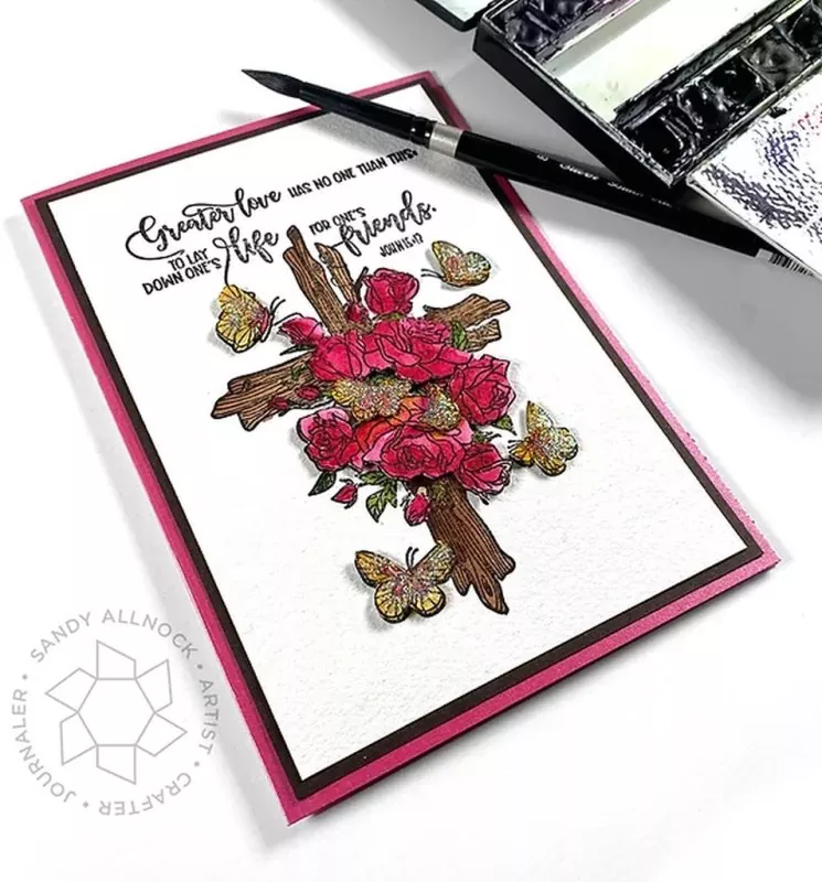 Rose Cross Stamp & Die Bundle Colorado Craft Company 3