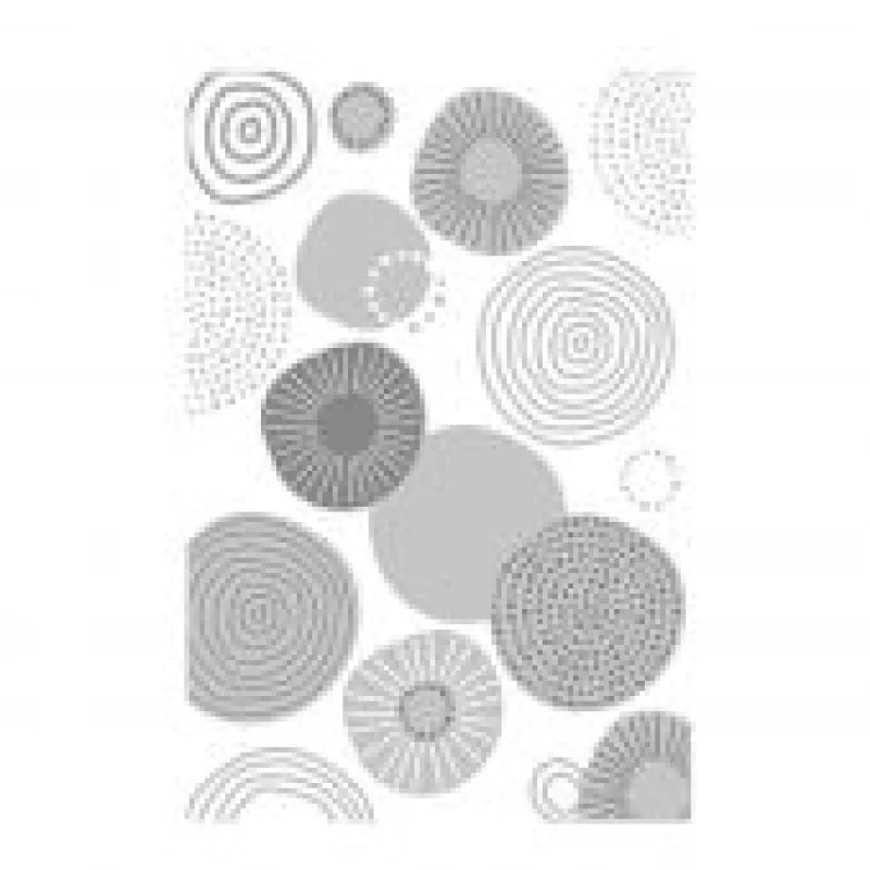 Abstract Rounds Multi-level Texture Fades Embossing Folder by Sizzix 2
