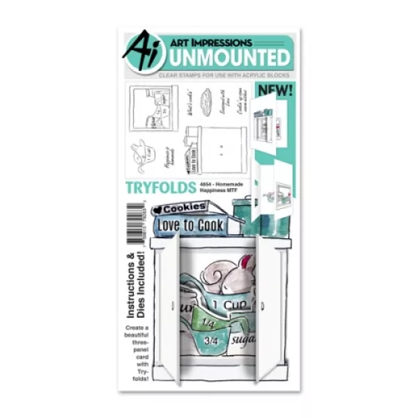 art impression tryfolds clear stamps dies homemade happiness MTF 4854