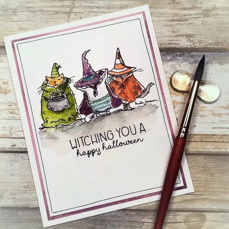 Happy Catoween Clear Stamps Colorado Craft Company by Anita Jeram 2