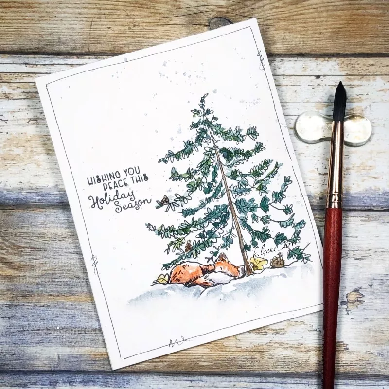 Peaceful Fox Clear Stamps Colorado Craft Company by Anita Jeram 1