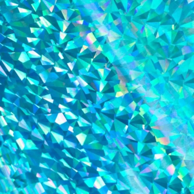 co726050 couture creations heat activated foil cyan iridescent triangular pattern example
