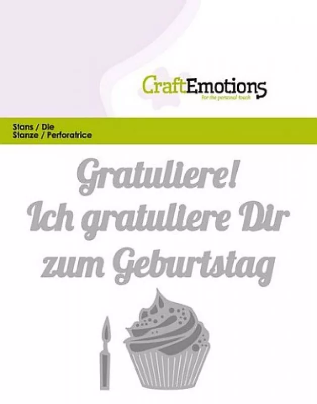 craftemotions die text gratuliere zum geburtstag stanze deutsch