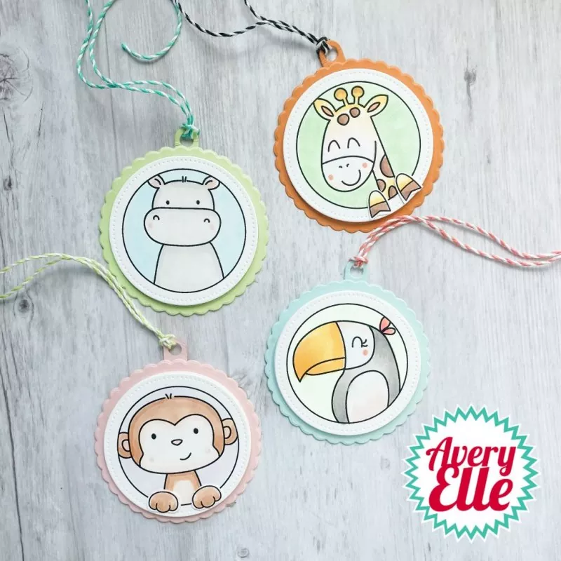 More Critter Circle Tags avery elle clear stamps 1