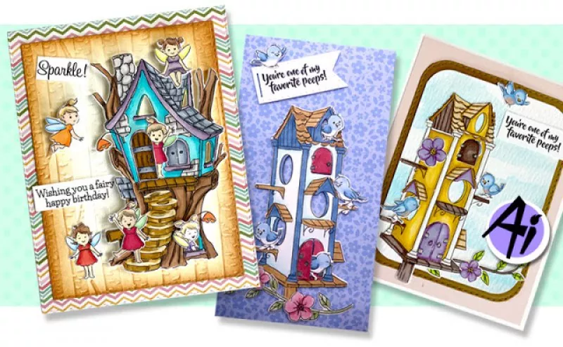 5345 Fairy Cubbies Set Art Impressions Clear Stamps 1