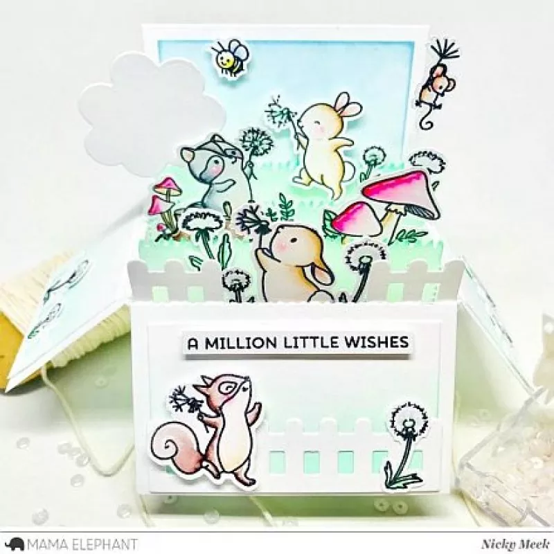 dandelion wishes 3d pop up card mama elephant project2