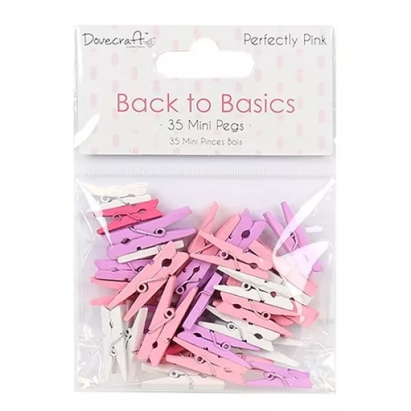 dcwdn042 dovecraft back to basics perfectly pink mini pegs